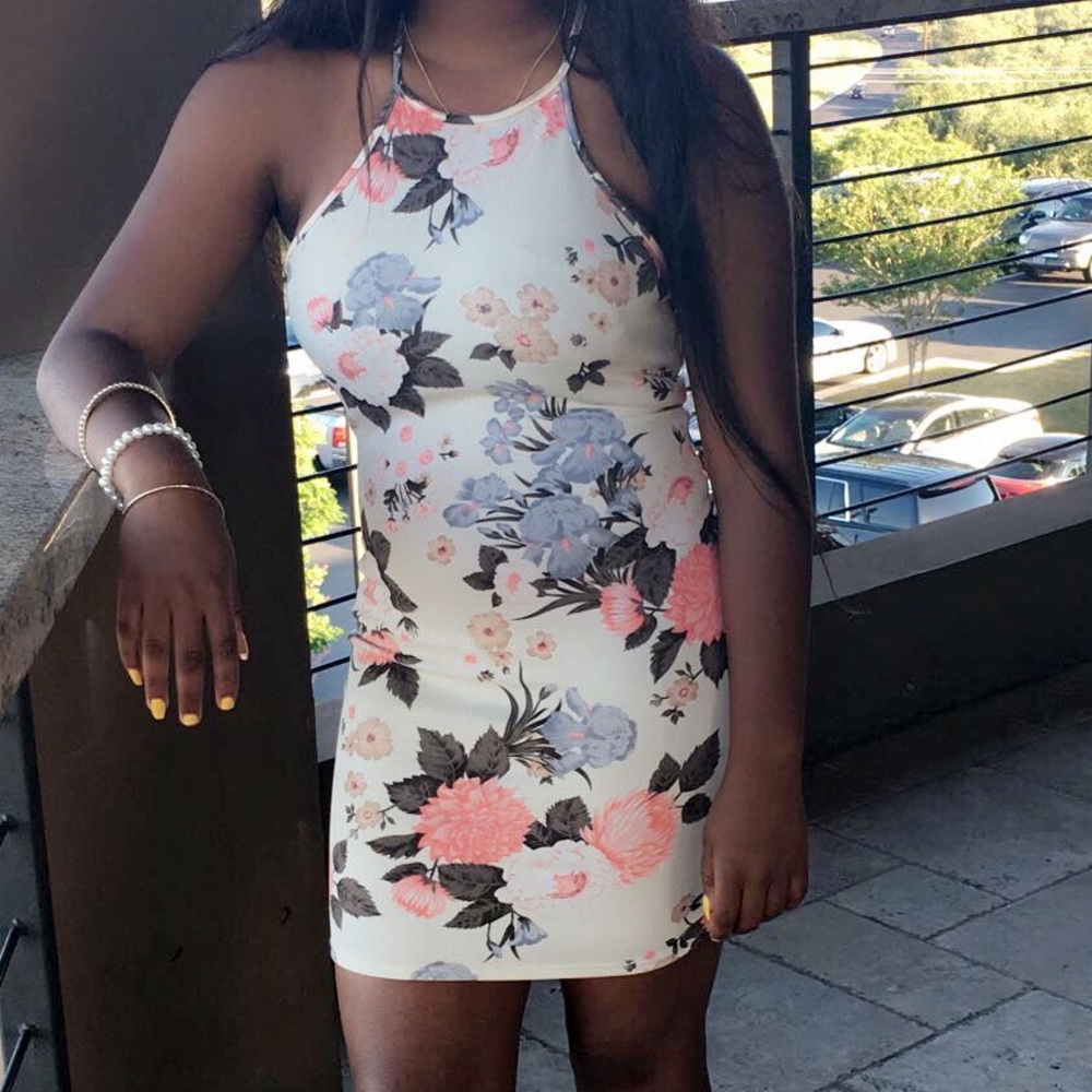 Fitted Flower Dress